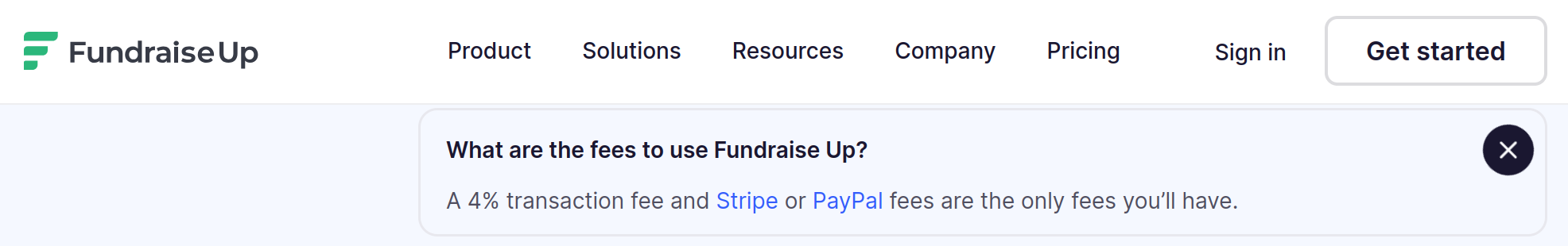 FundraiserUp's Pricing