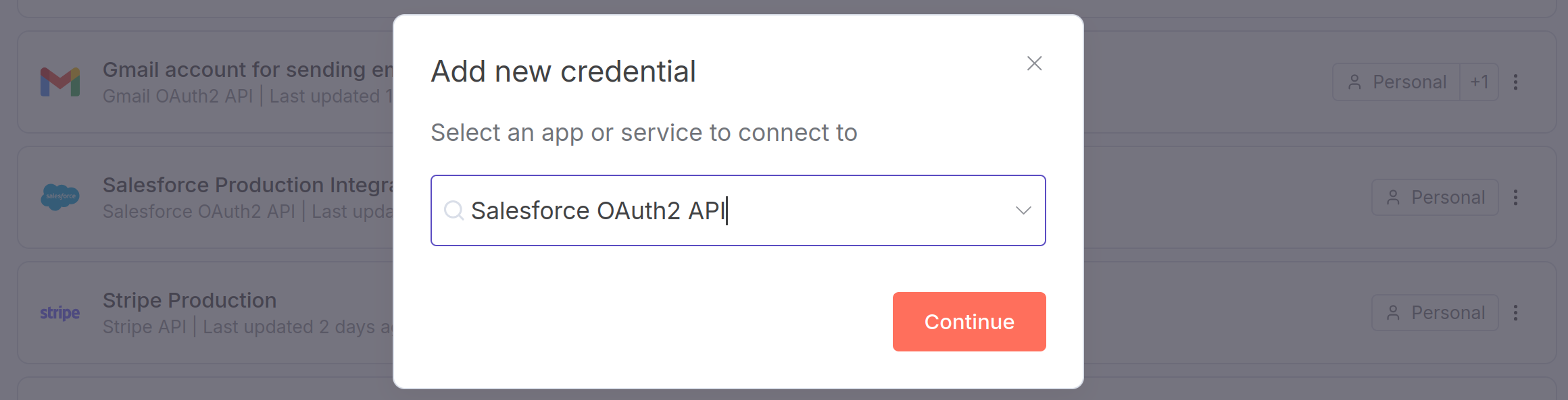 n8n add Salesforce OAuth2 Credential