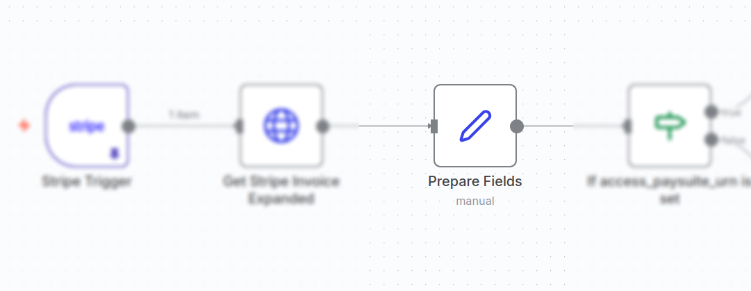 Prepare payment fields
